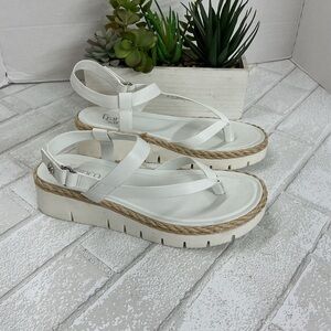 Franco Sarto White Platform Sandals